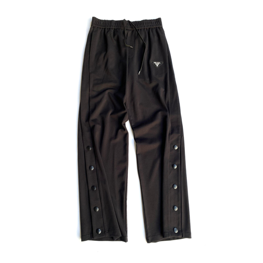 Prada Men's Winter Cotton Zip Drawstring Hooded Jacket Stretch Sweatpants Pants Suit Set #97743