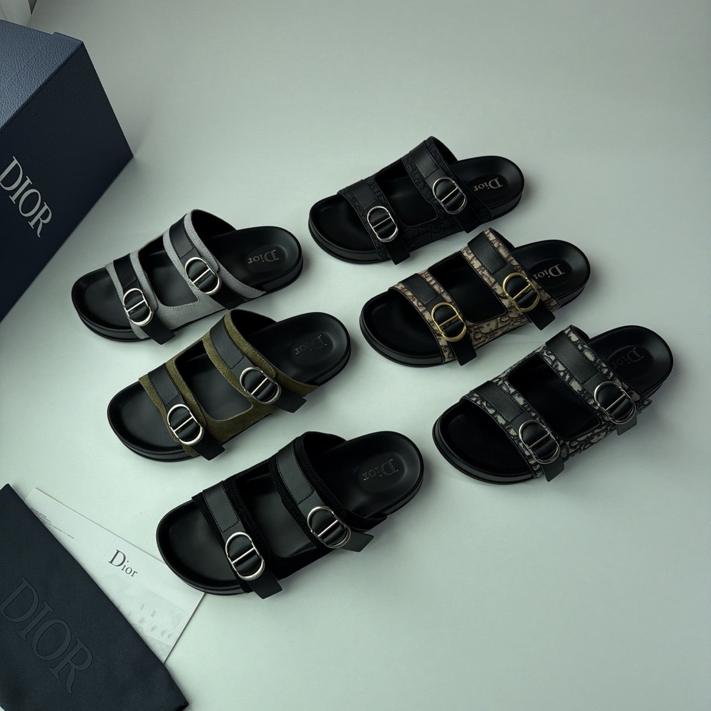 DIOR Dior Aqua Sandal Beige and Black Dior Oblique Jacquard #382615