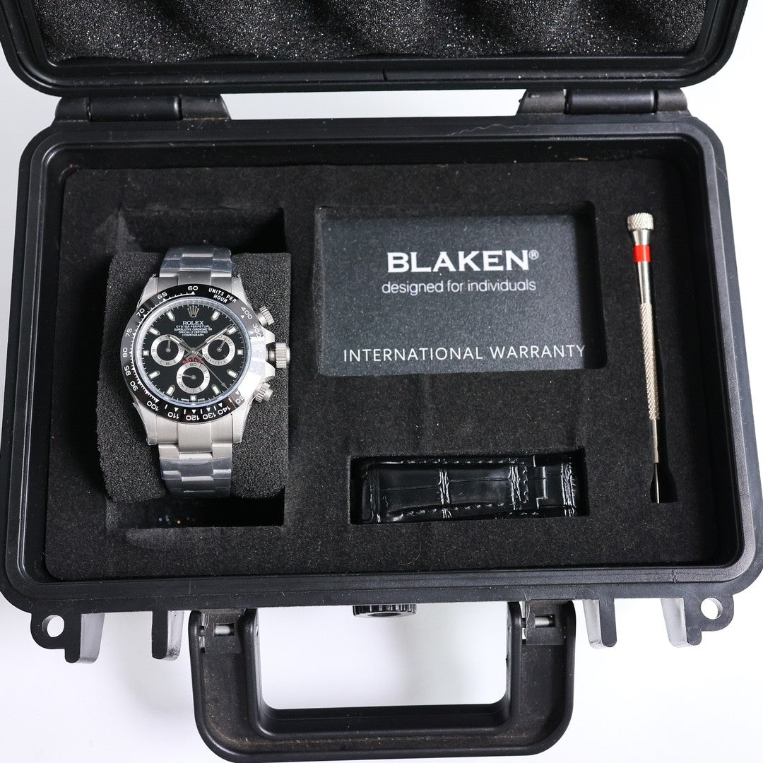 Rolex Mens Rolex Dinatone Case Strap 904L Steel Mechanical Watch Black Dial Wristwatch ?#71588