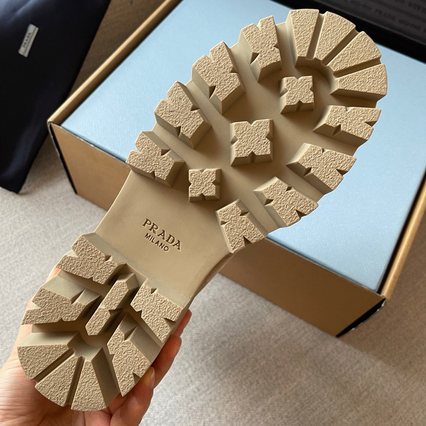 PRADA  Desert Yellow Suede Booties with Zip Classic Triangle Logo British Style Retro Short Boots Cow Suede #330178