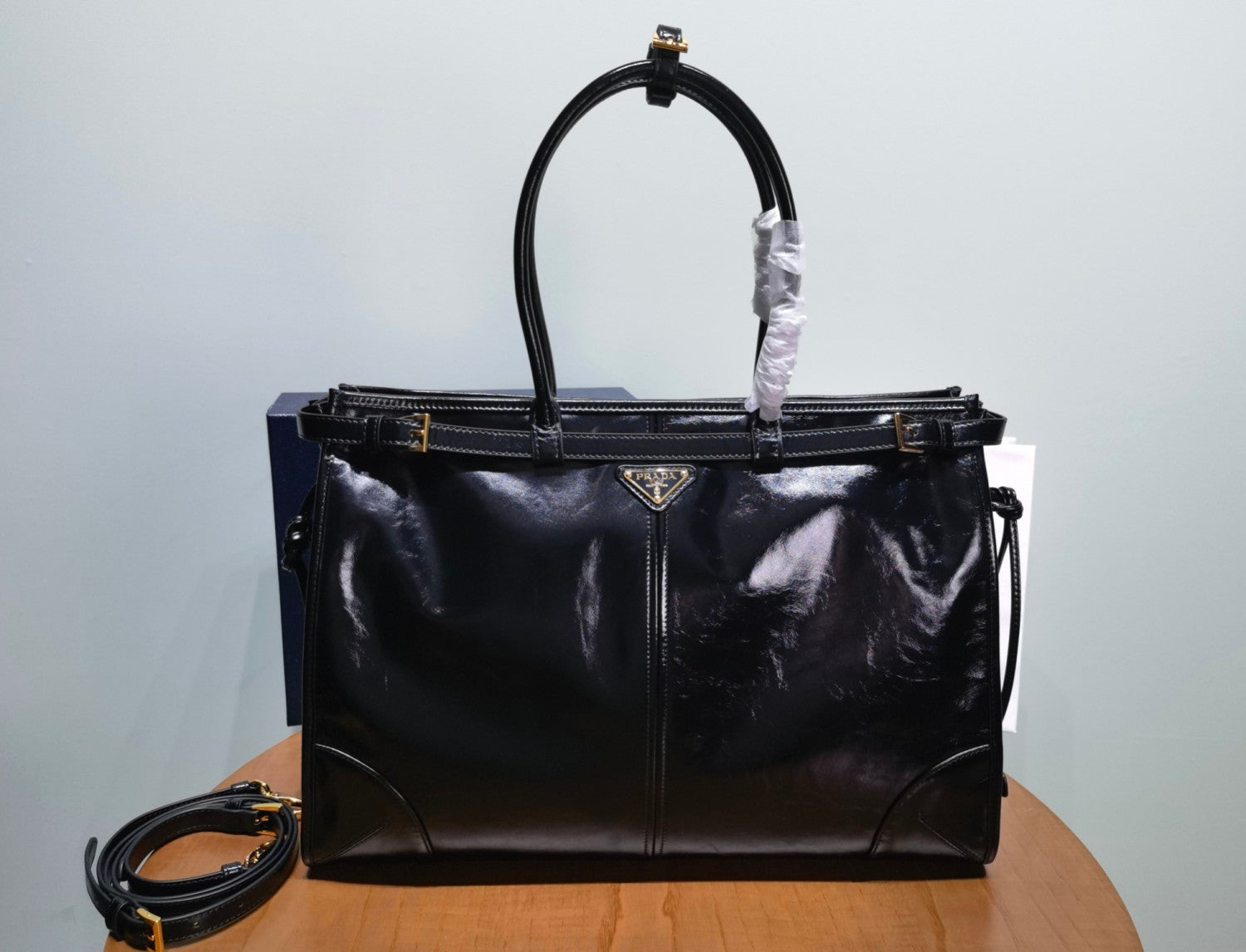 Prada Bonnie Soft Lux Women's Series Solid Color Oil-Waxed Leather Logo Handbag Casual Crossbody Bag Bags #77824