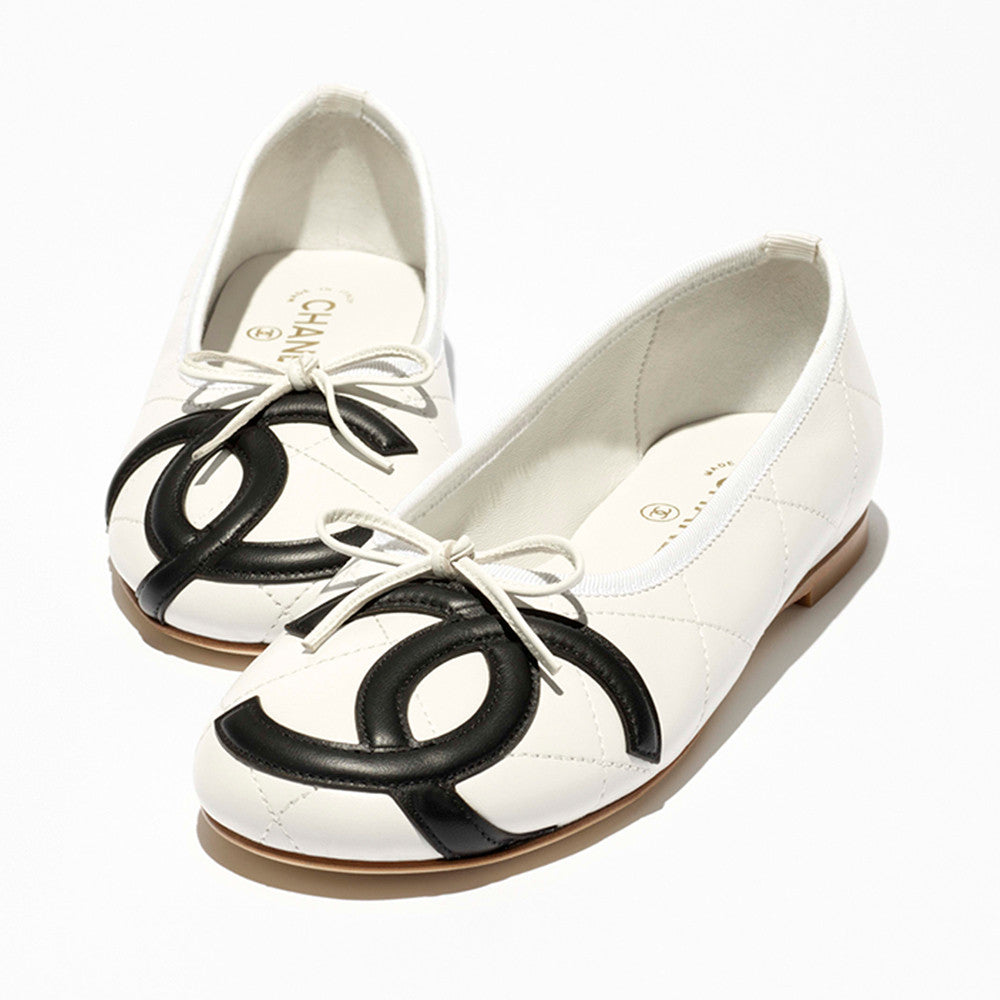 CHANEL Ballet Flats Lambskin Burgundy Light Blue #386254