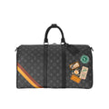 Louis Vuitton Keepall Bandoulière 45 Men's Solid Color Letter Print Removable Adjustable Shoulder Strap Leather And Canvas Handbag Shoulder Bag Bags #77241