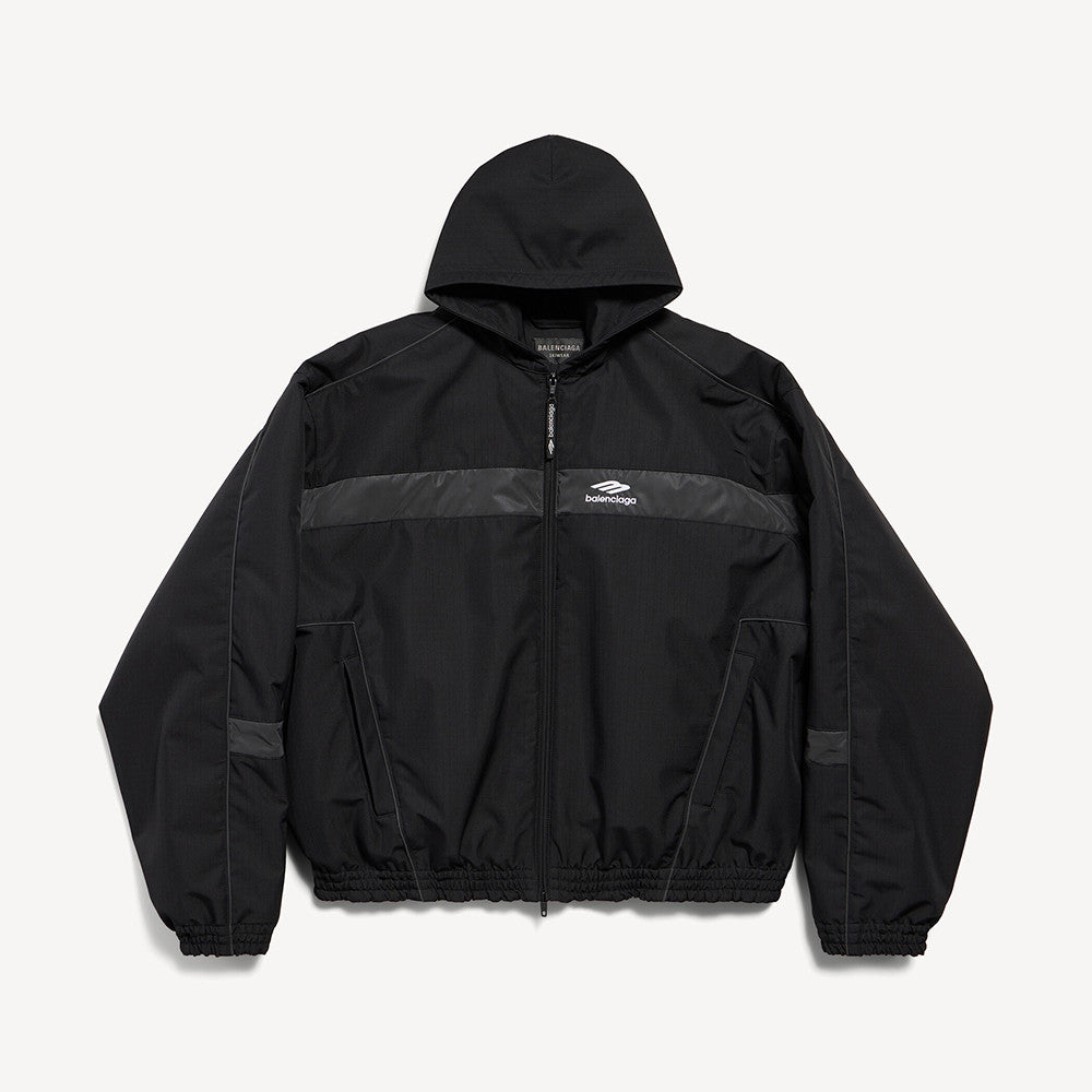 Balenciaga Men's 3b Sports Icon Ski Tracksuit Parka in Black #337220