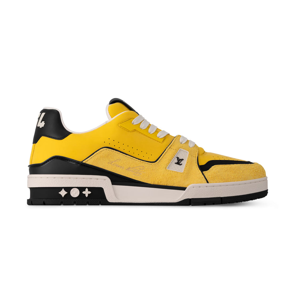 Louis Vuitton LV Trainer Men's And Women's Solid Color Cowhide Leather Round Toe Low Top Lace-up Sneakers Shoes #77891