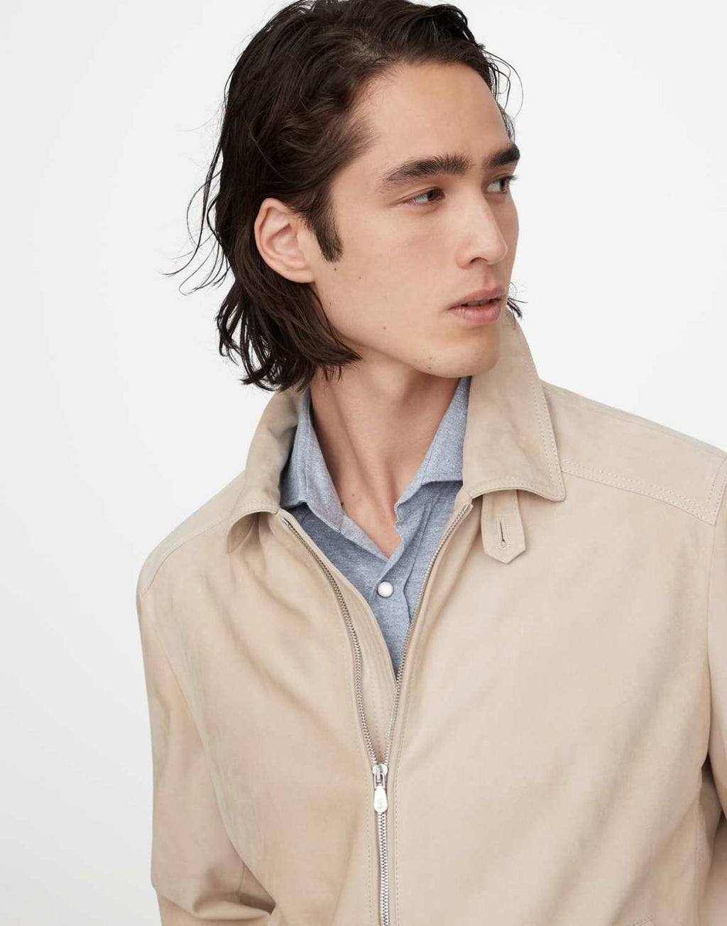 Brunello Cucinelli Men's Fall And Winter Suede Aviator Jacket Zipper Lapel Fashion Casual Gentleman Jacket Ngvp #9115