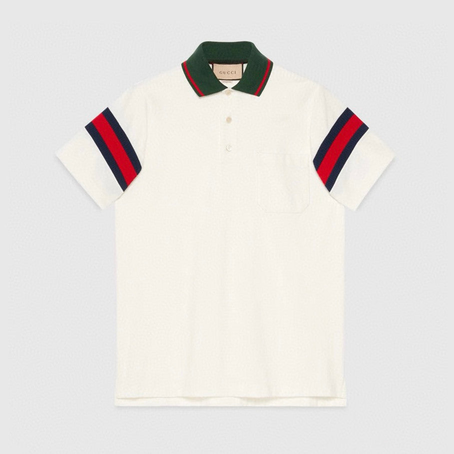 Gucci Men's Summer Decorated Interlocking Double G Label Stretch Cotton Polo Shirt Short Sleeve T-Shirt #99859