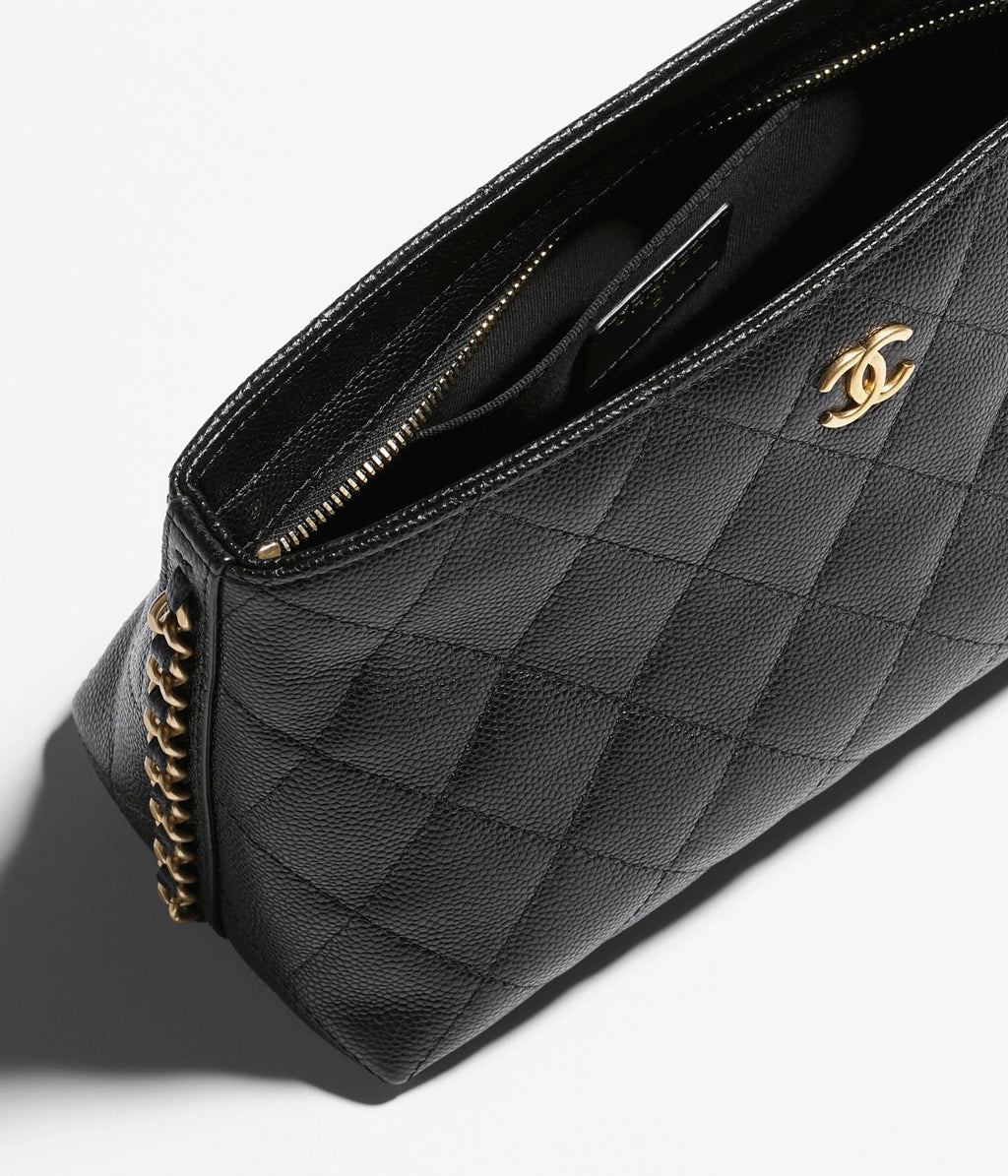 Chanel Women's Fashion Classic Solid Color Chain Zipper Handbag With Diamond Quilting And Embossed Grain Texture Carry All Pouch Makeup Bag Storage Bag Bags AP4700-B20730-94305 #79237