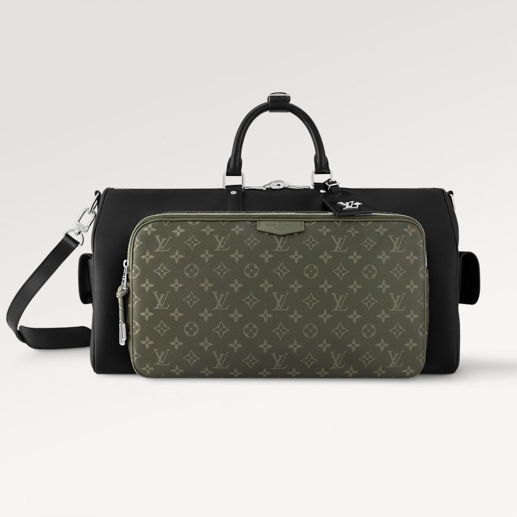 Louis Vuitton Keepall Bandoulière 50 Travel Bag Monogram Coated Canvas Zipper Lv Park Men's Crossbody Travel Bags M12690 #82144A