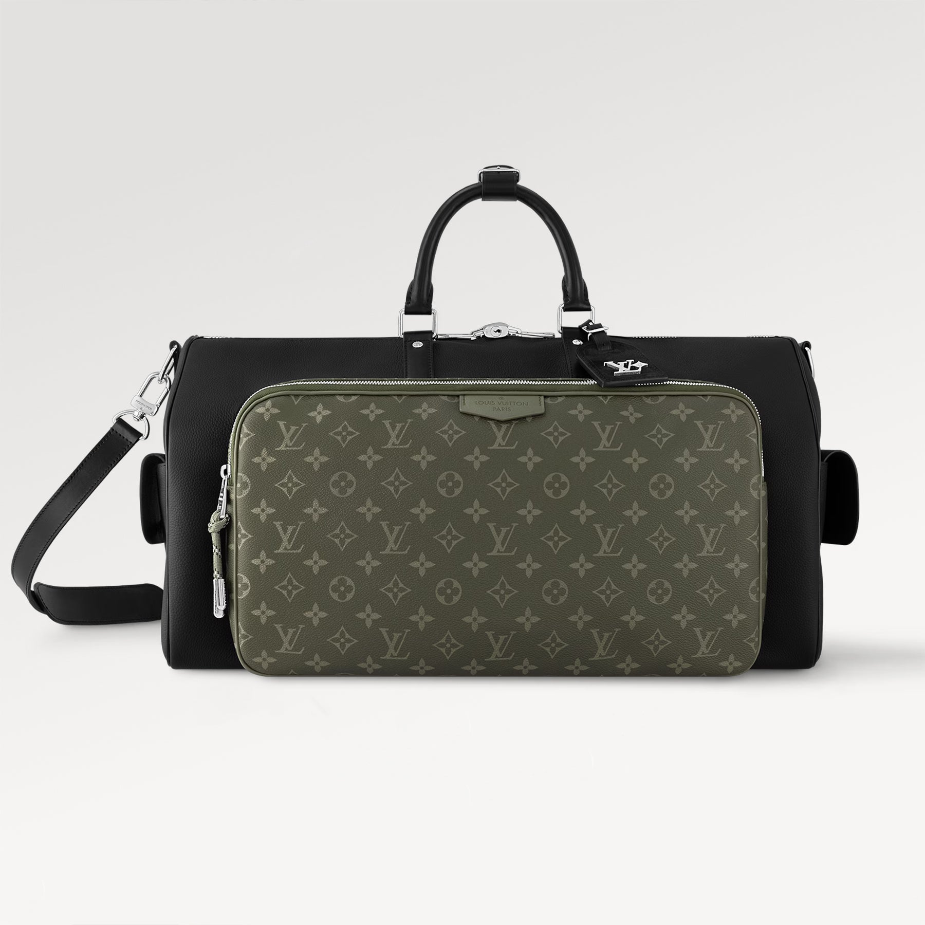 Louis Vuitton Keepall Bandoulière 50 Travel Bag Monogram Coated Canvas Zipper Lv Park Men's Crossbody Travel Bags M12690 #82144A