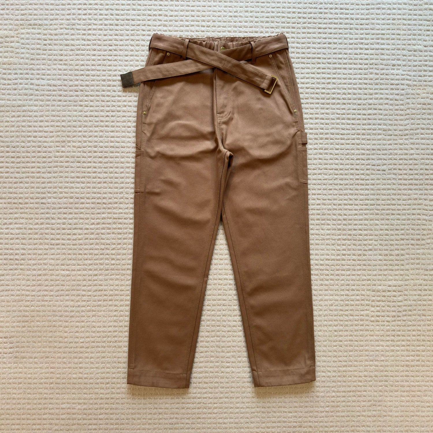 Carhartt WIP x Sacai  Men's Spring/Fall Fashion Casual Solid Color Relaxed Straight Leg Pants Work Pants #78683