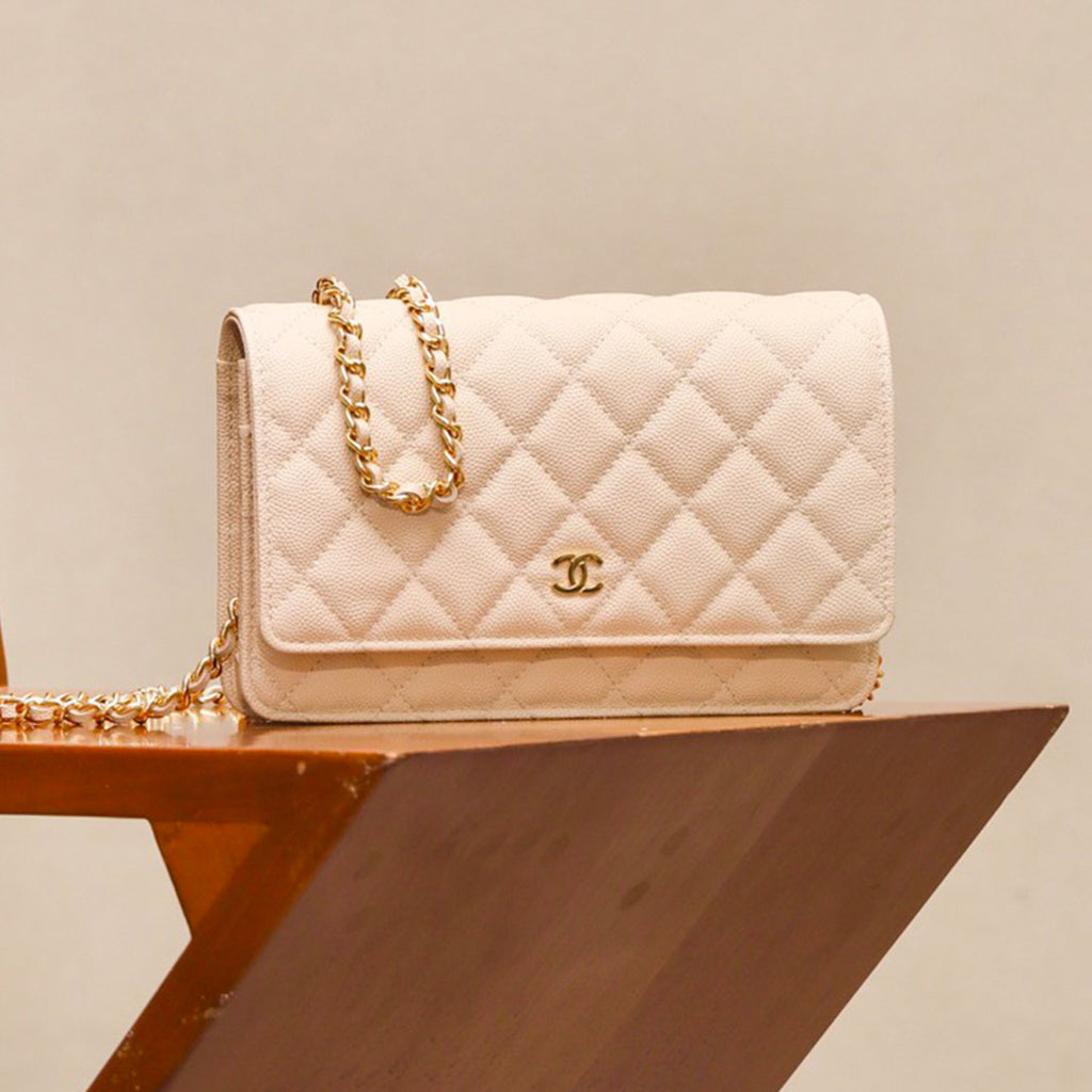 Chanel Woc Diamond Lattice Gold Logo Caviar Leather Chain Crossbody Bag Luxury Temperament Exquisite Women's Bag Bags  #81645