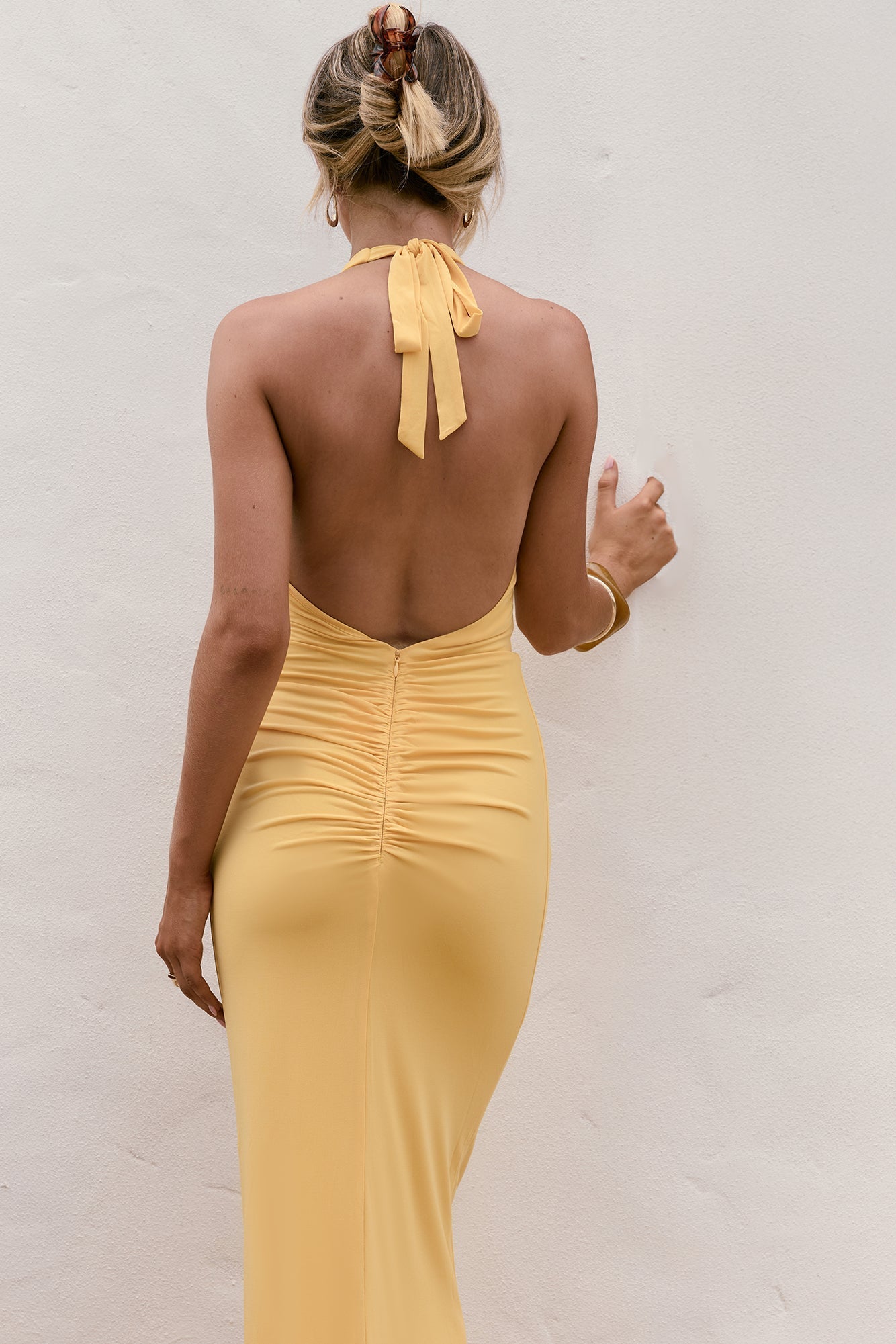 Meadow Daze Halter Maxi Dress Peach