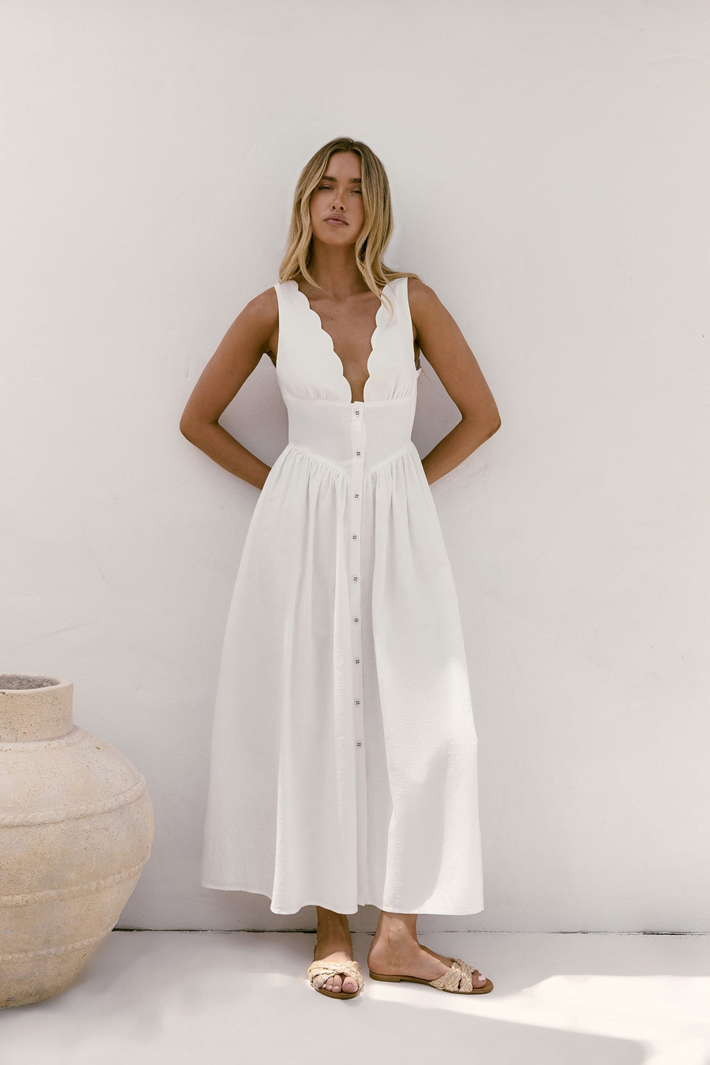 Chasing Daylight Maxi Dress White