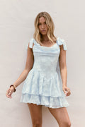 Chance To Shine Mini Dress Blue