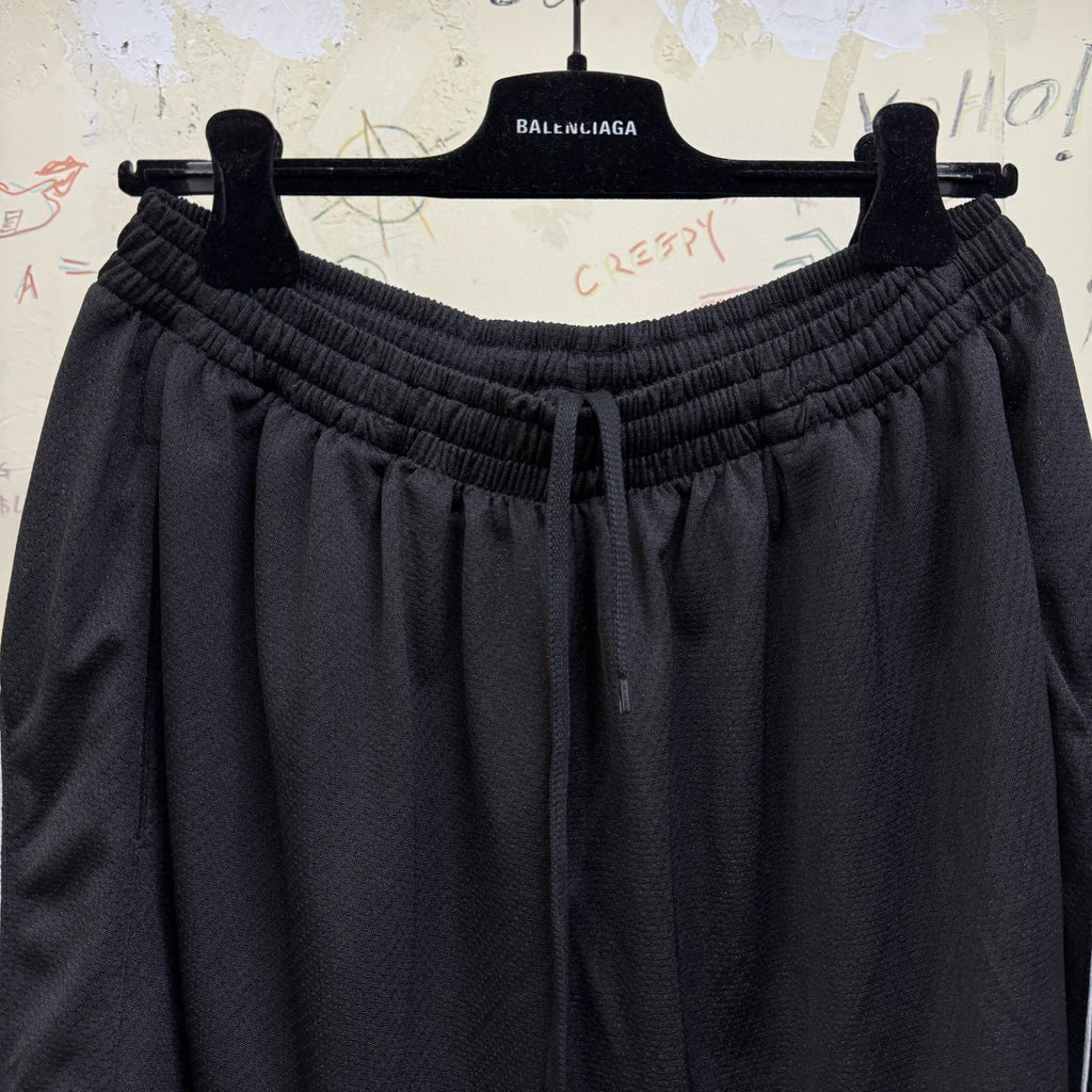 Balenciaga Men's And Women's Spring/Summer Fashion Casual Solid Color High Density Mesh Loose Fit Embroidered Logo T-shirt Loose Fit Casual Stretch Shorts Suit Set #78258
