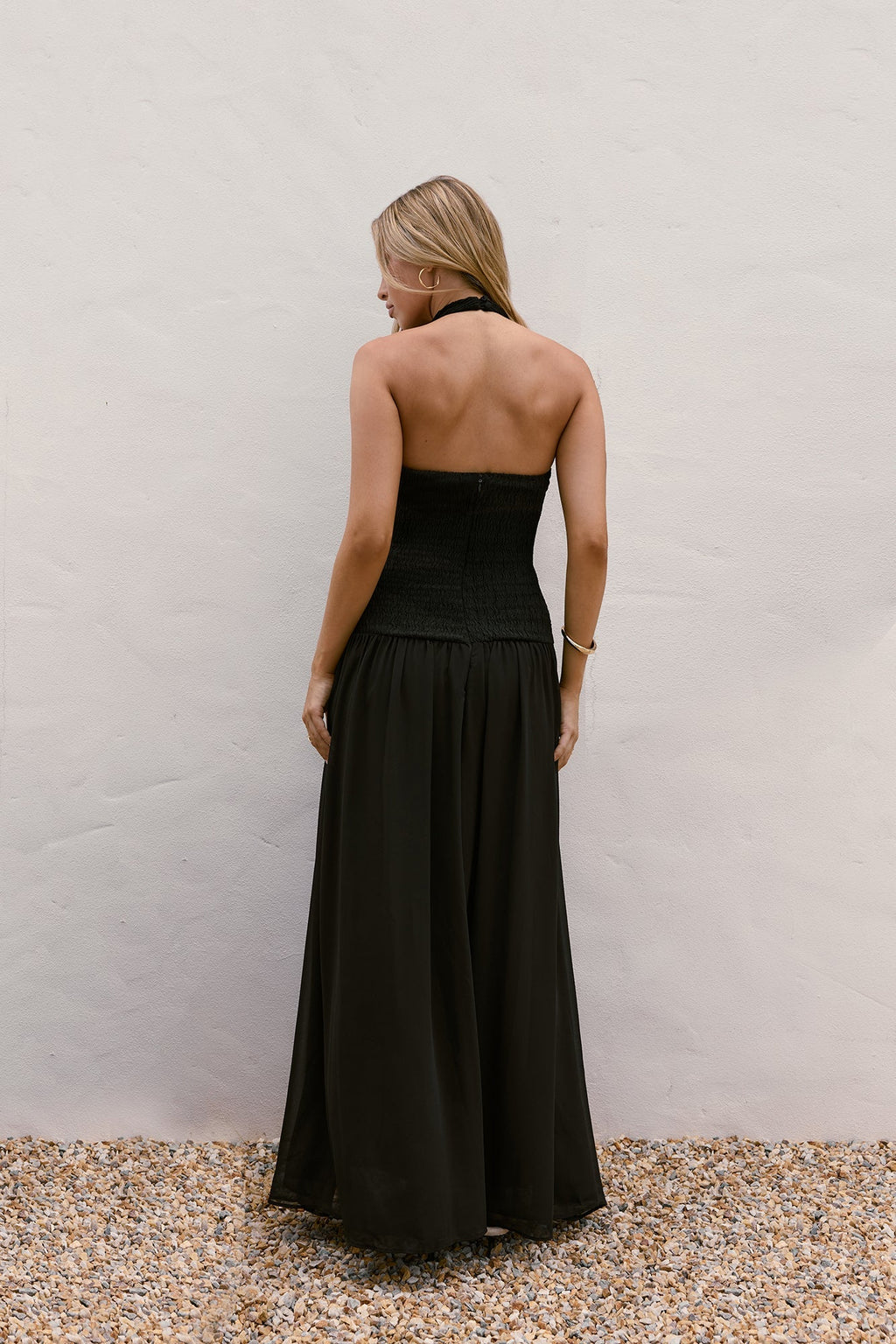 Piece Of Peace Halter Maxi Dress Black