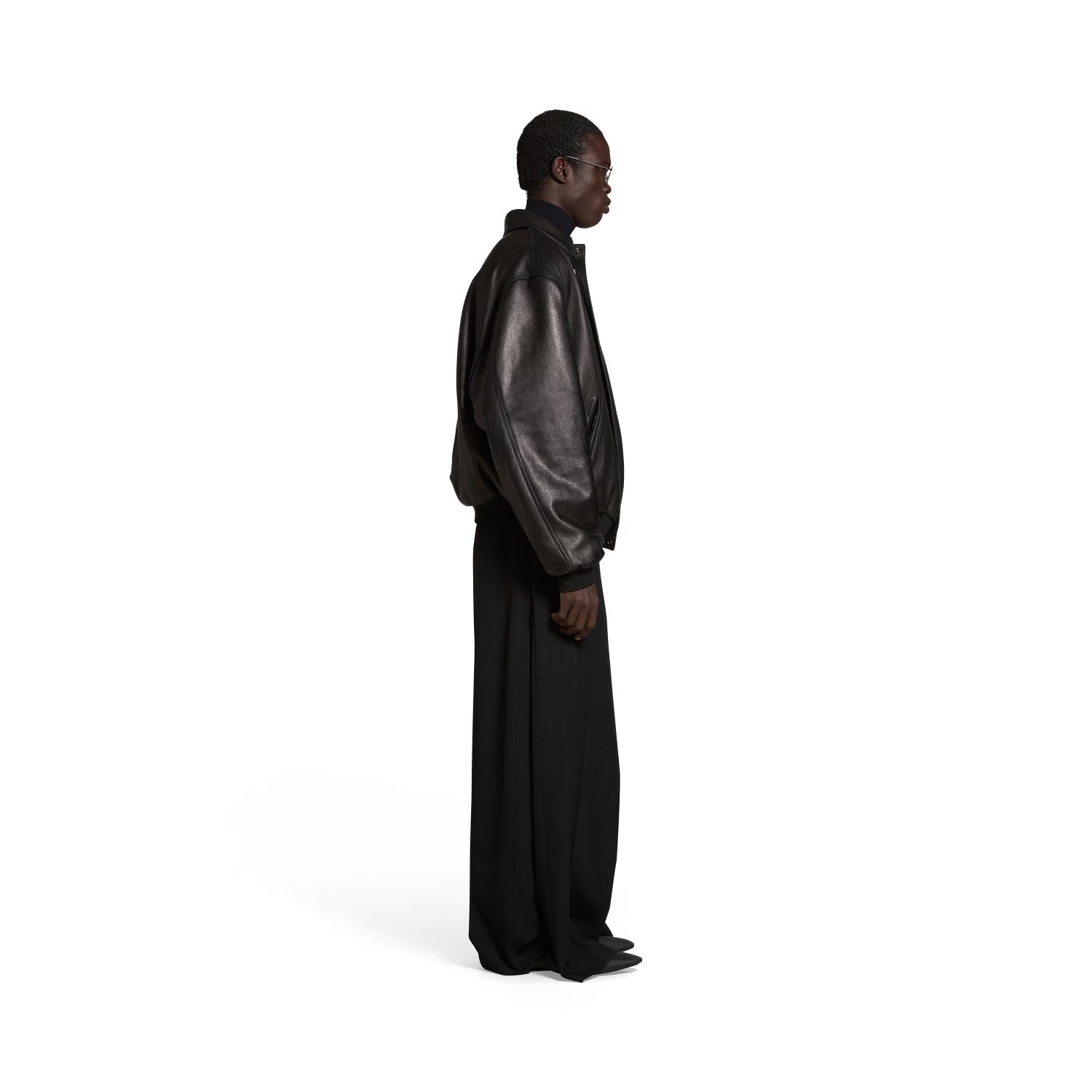 Balenciaga Men's Women's Spring. Autumn And Winter Sporty B Shearling Jacket Solid Color Logo Embroidery Lapel Casual Loose Sheepskin Coat #71822