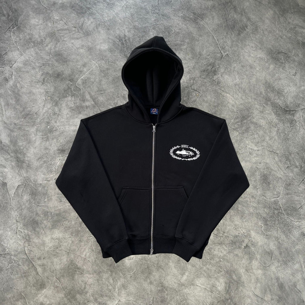 Corteiz BBK Royale Zip-Up Tracksuit Black