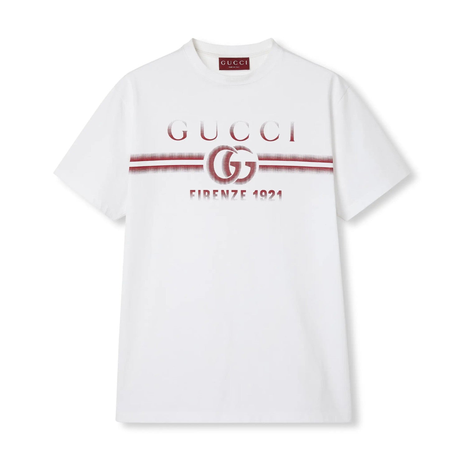 Gucci Men's Summer Letter Logo Print White Round Neck Short Sleeve T-Shirt #72297