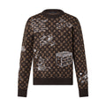 Louis Vuitton Embroidered Pattern Crew Neck Sweater Pullover #96167