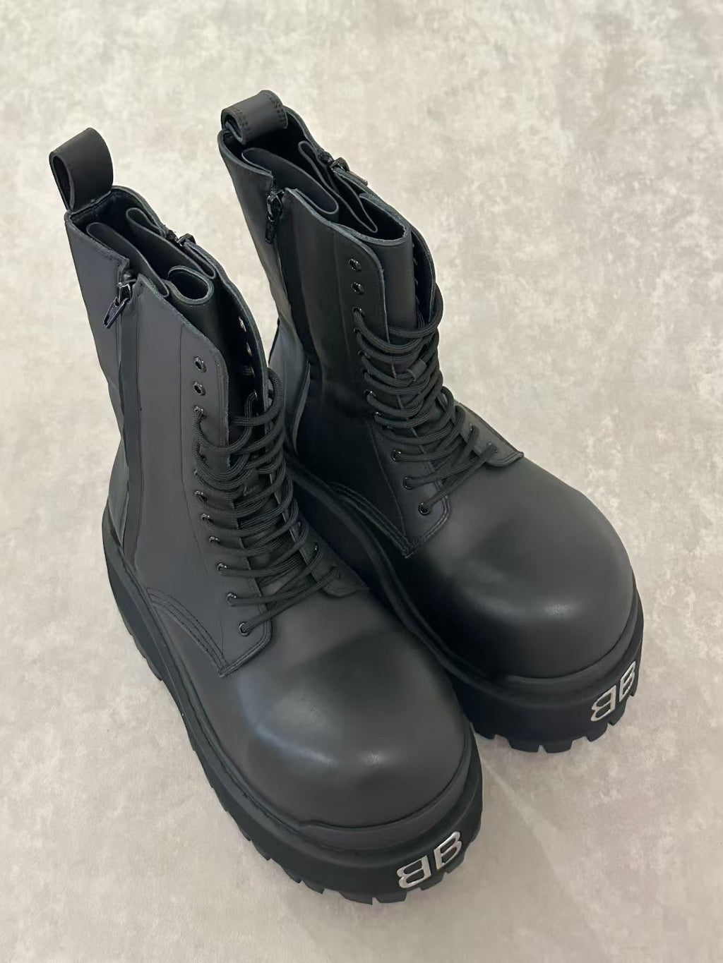 Balenciaga Men's And Women's Fall/winter Fashion Casual Round Toe Sleeveless Zipper Lace Up Thick Sole Martin Boots Short Boots Shoes #79318