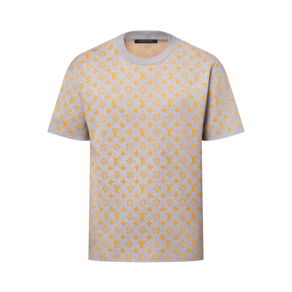 Louis Vuitton Men's Summer Solid Color Letter Print Round Neck Short Sleeve T-Shirt #77233