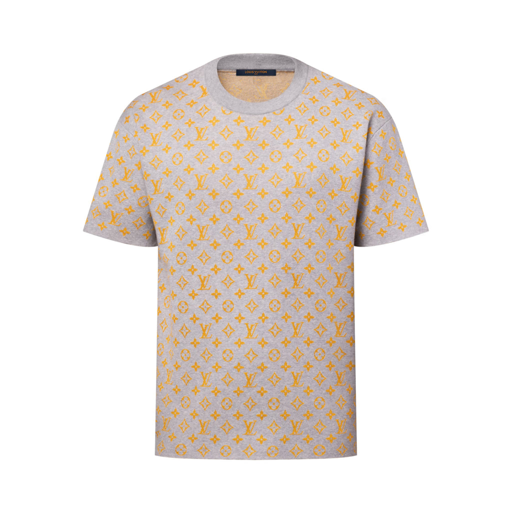 Louis Vuitton Men's Summer Solid Color Letter Print Round Neck Short Sleeve T-Shirt #77233