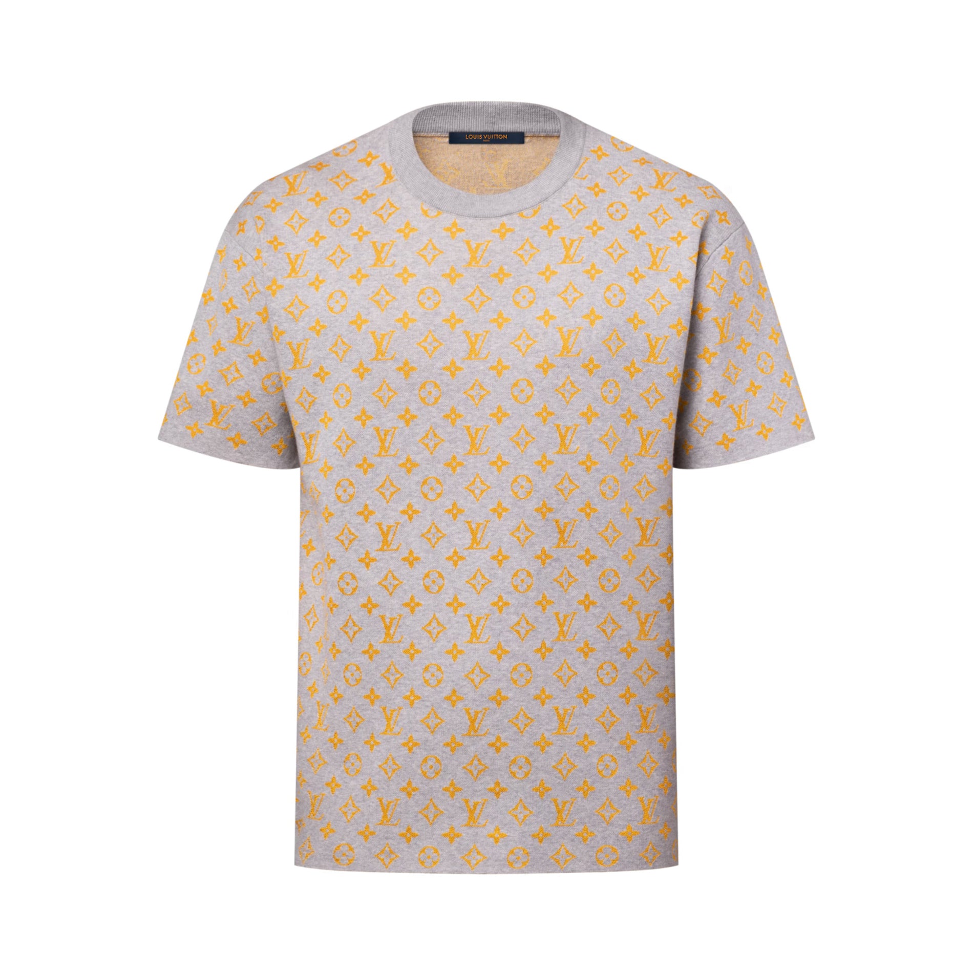 Louis Vuitton Men's Summer Solid Color Letter Print Round Neck Short Sleeve T-Shirt #77233