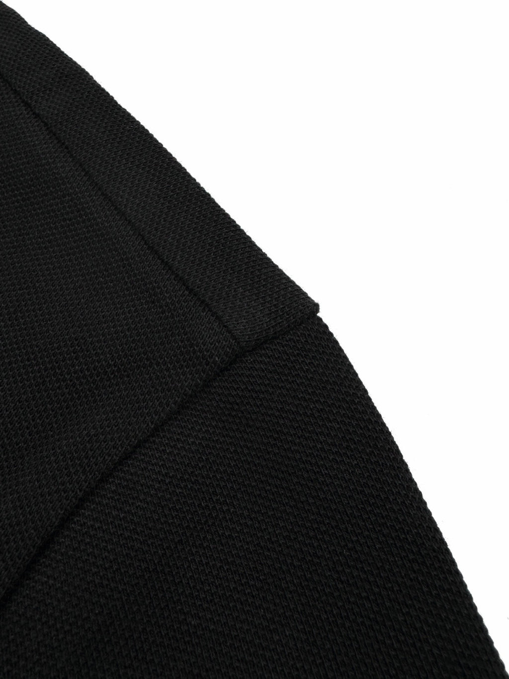 Moncler Black Logo Patch Cotton Piquet Polo Shirt Polos T-shirts #375497