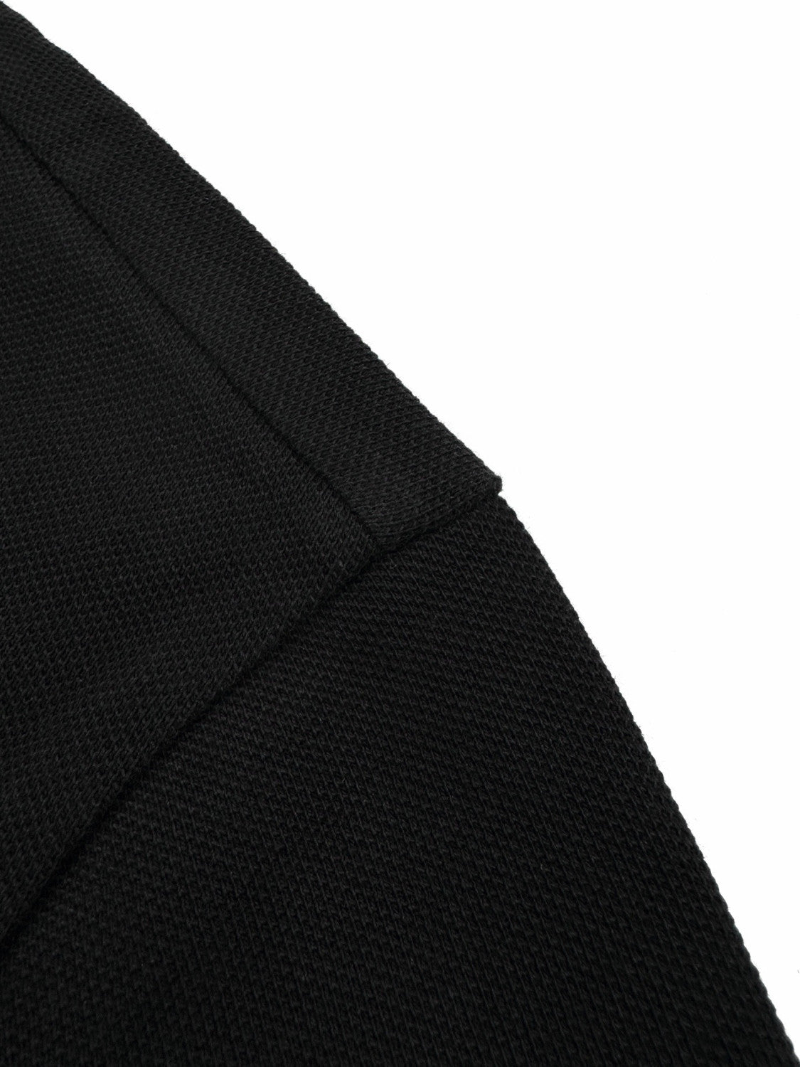 Moncler Black Logo Patch Cotton Piquet Polo Shirt Polos T-shirts #375497