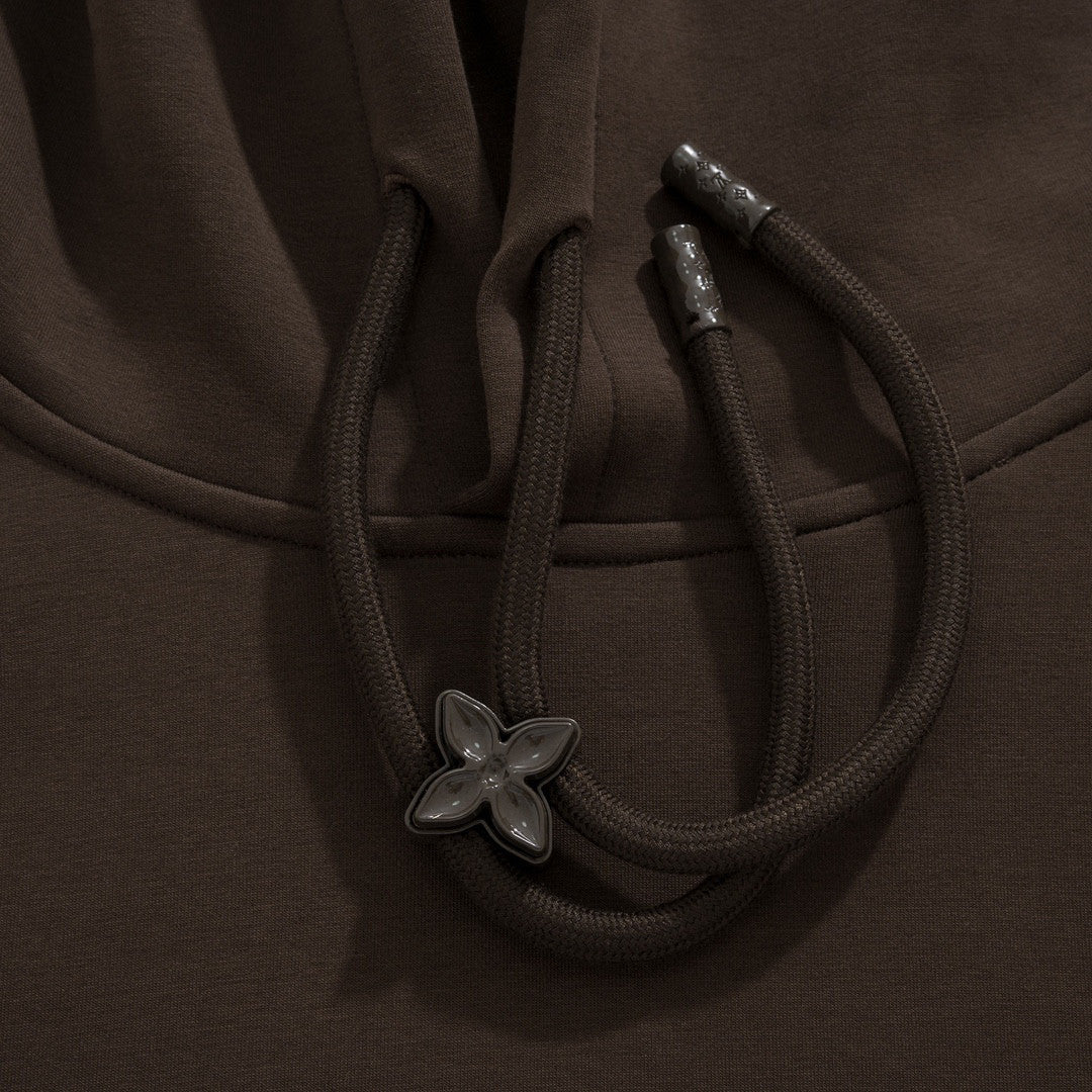 Louis Vuitton Monogram Flower Stopper Cotton Hoodie Drawstring Hooded Sweatshirt Pullover #96251