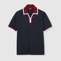 Gucci Men's And Women's Summer Fashion Classic V-neck Color Block Cotton Polo Shirt Short Sleeved T-Shirt #78425