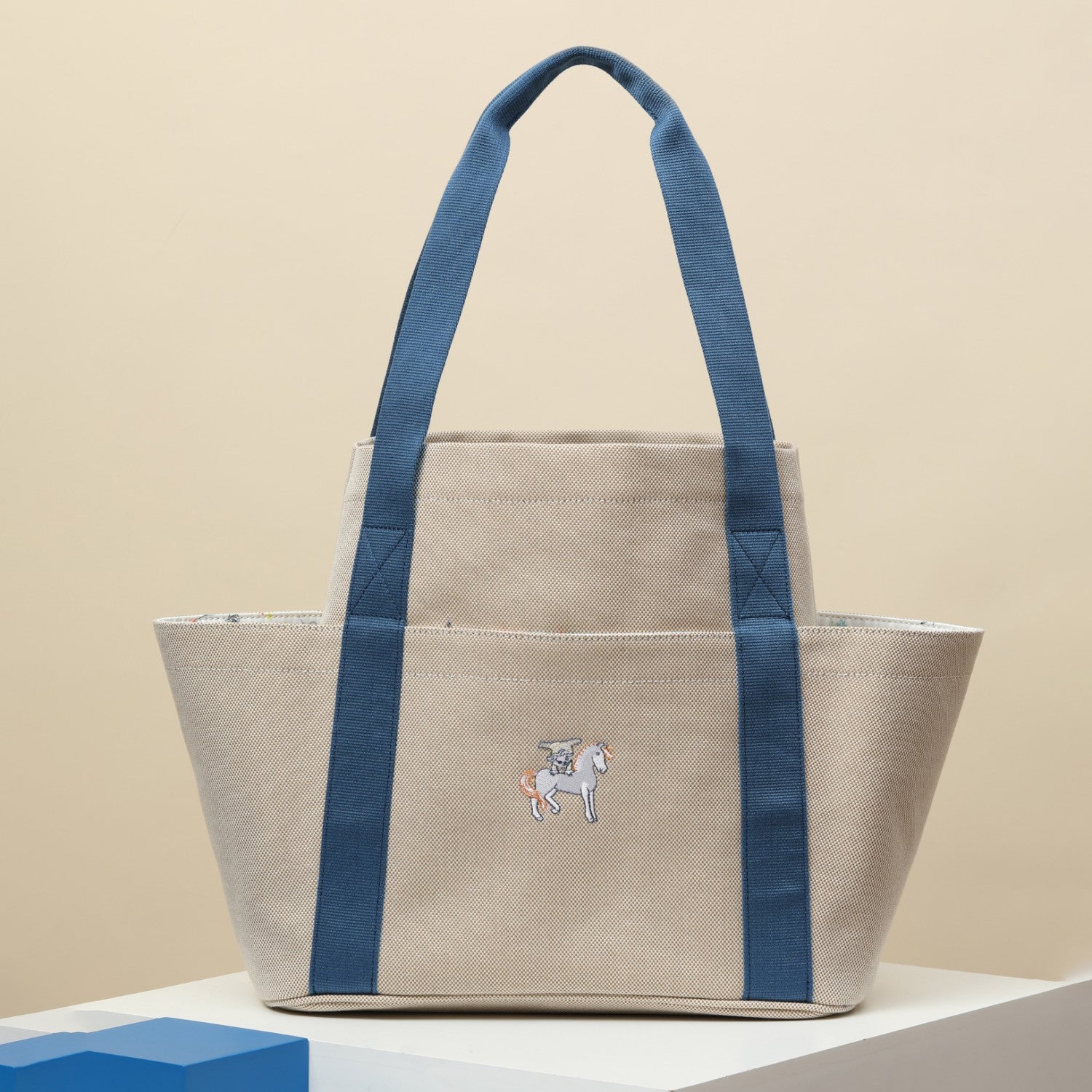 Hermes Unisex Fashion Casual Wool Linen Cotton Color Block Parenting Bag Shoulder Bag Tote Bag Bags #78794