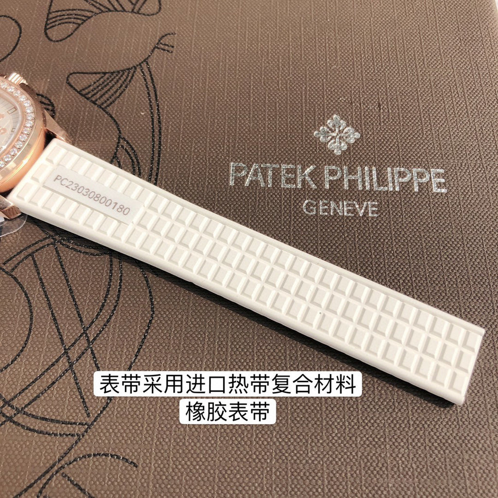 Patek Philippe Mechanical Watches With Diamonds On Silicone Straps Watch #96352