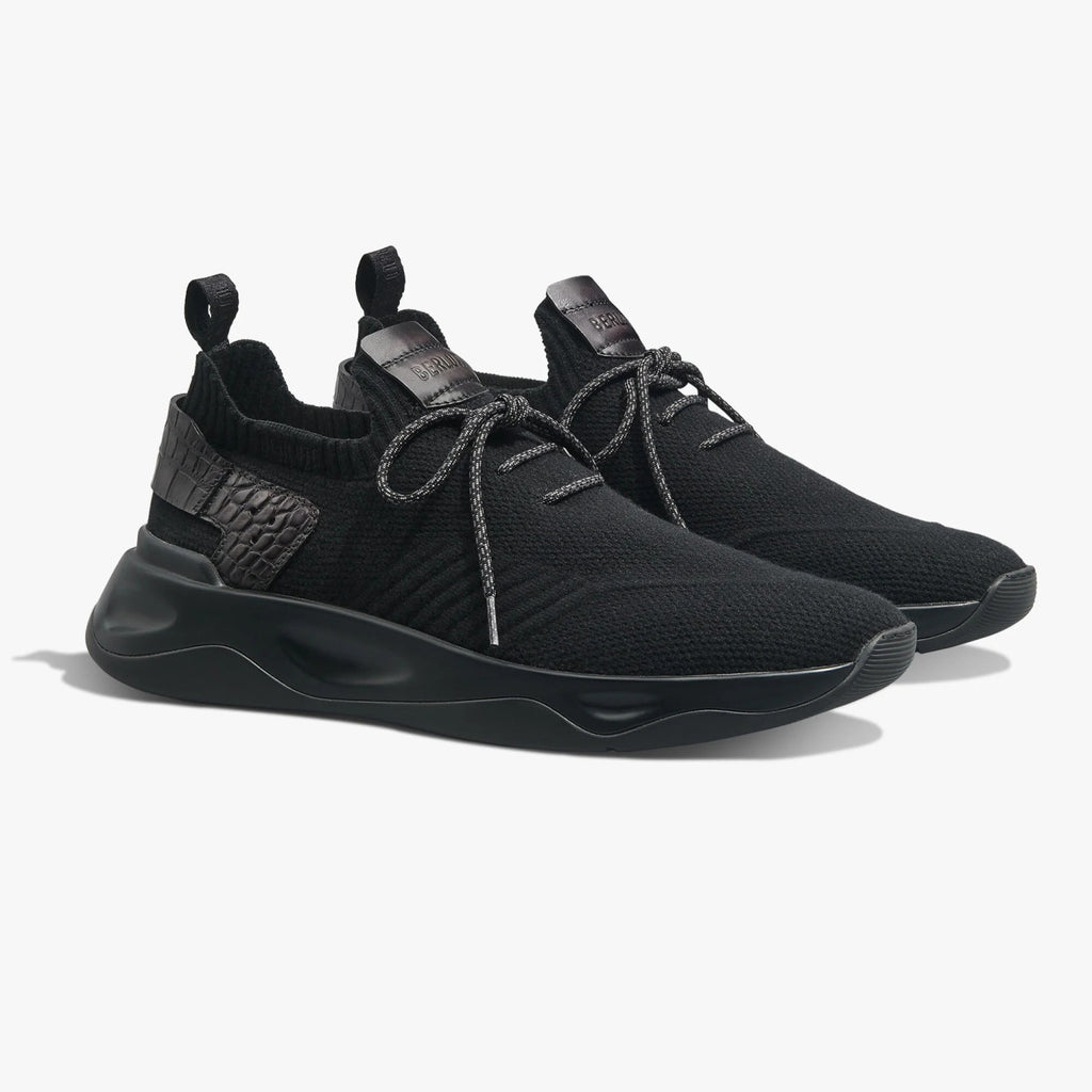 Berluti Shadow Men's Spring/Fall Fashion Casual Round Toe Lace-Up Flat Low Top Flyknit Sneakers Shoes #79358