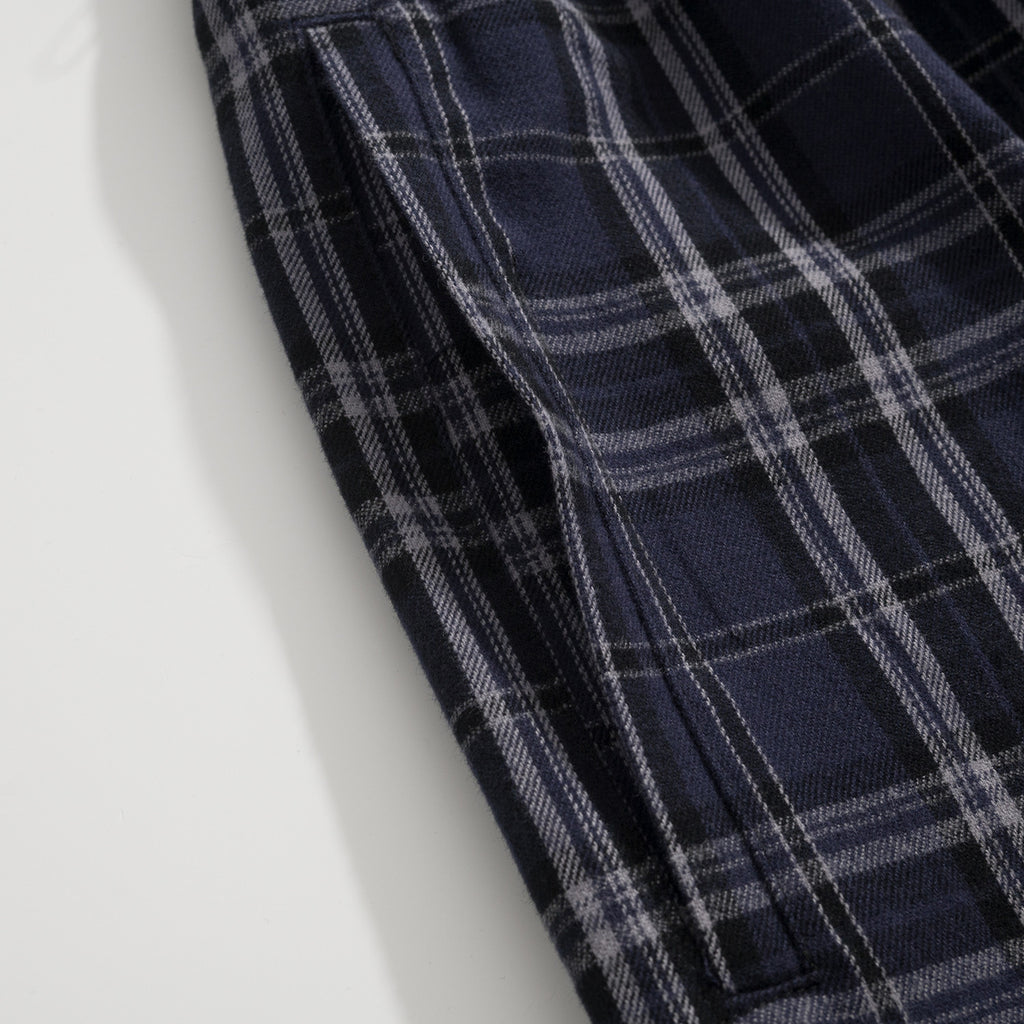 Balenciaga Men's Checkered Elastic Waist Flannel Baggy Pants Four Seasons Solid Color Cotton Casual Trouser Ngvp #1361