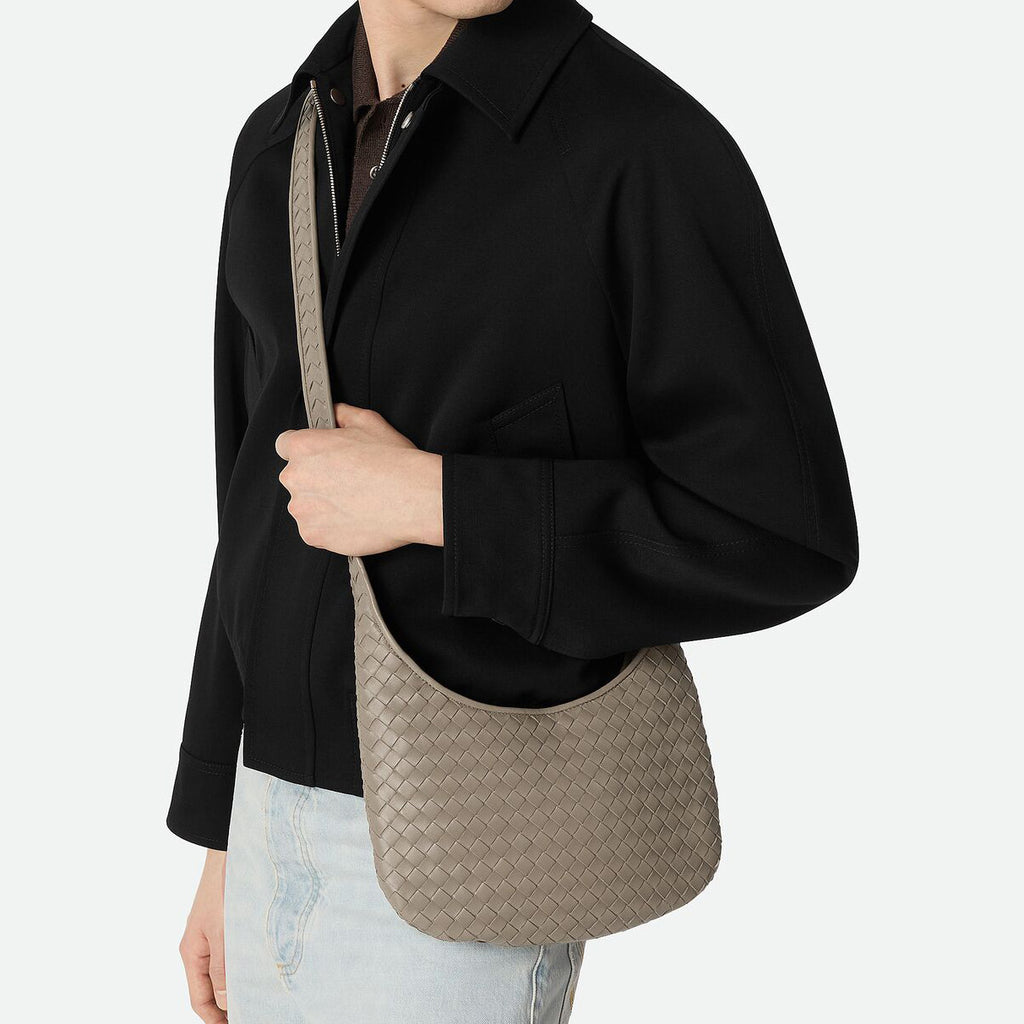 Bottega Veneta  Small Veneto Men's And Women's Fashionable Simple  Classic Checkered Weave Solid Color Leather Crossbody Bag And Handbag Bags 836918V5RI12816 #78345