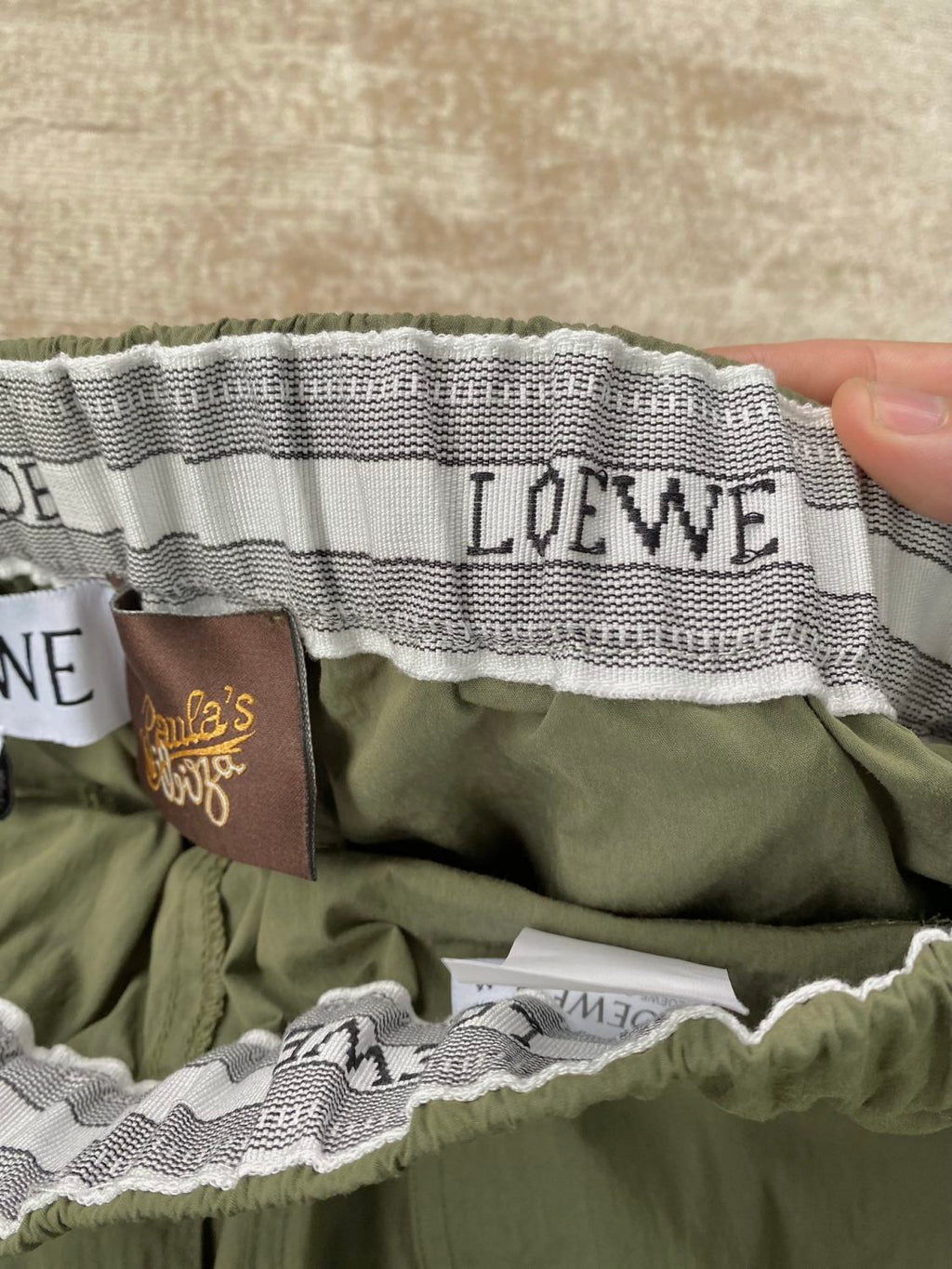 Loewe Men's and Women's Summer Solid Color Logo Embroidered Pocket Casual Shorts #99662