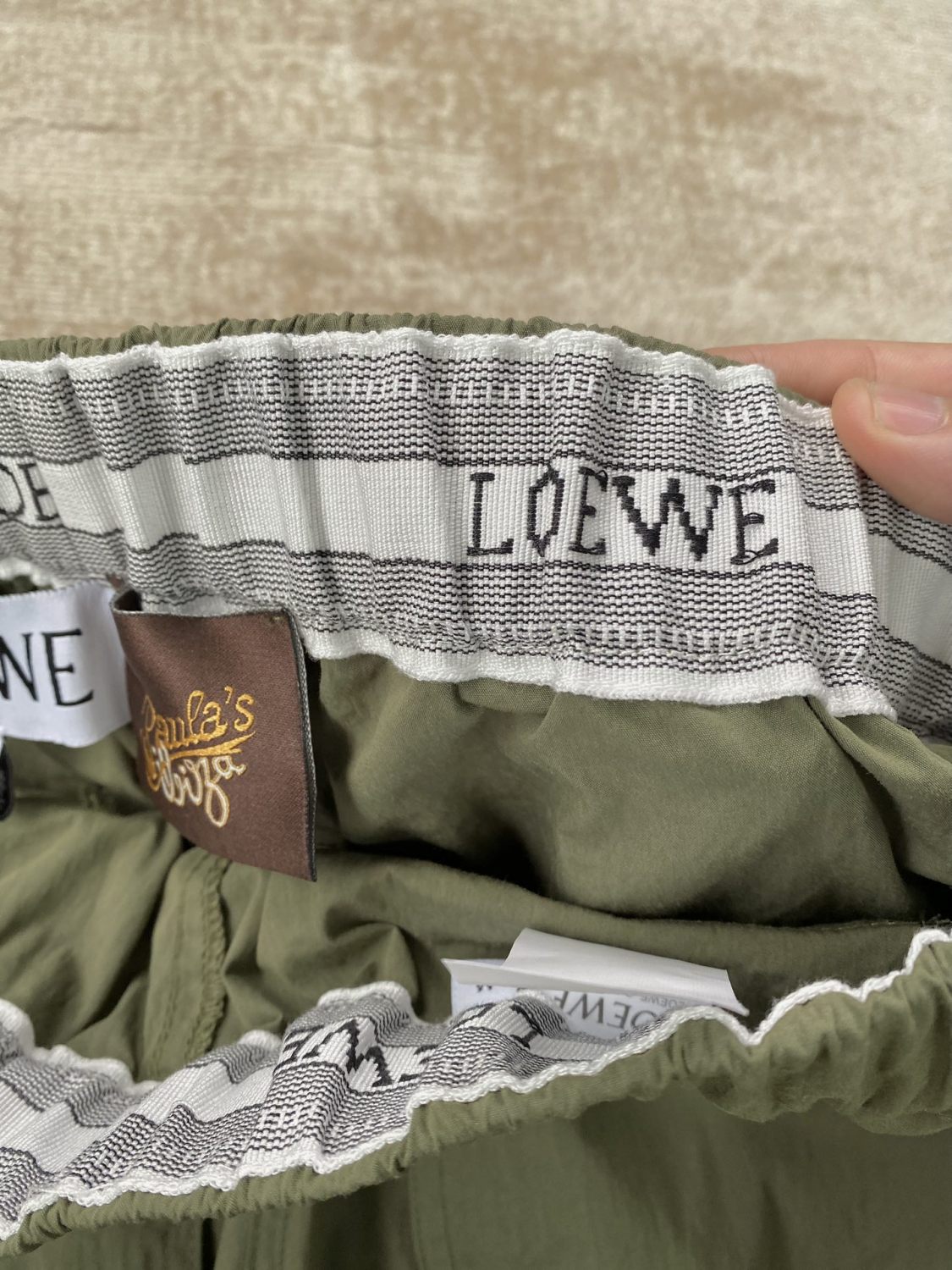 Loewe Men's and Women's Summer Solid Color Logo Embroidered Pocket Casual Shorts #99662