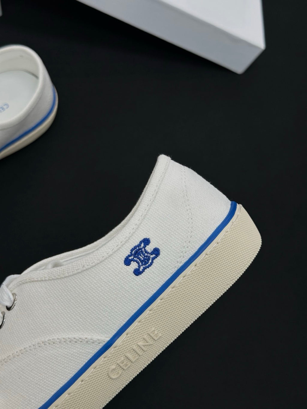 CELINE ALAN SNEAKER IN CANVAS AND SUEDE CALFSKIN #386821