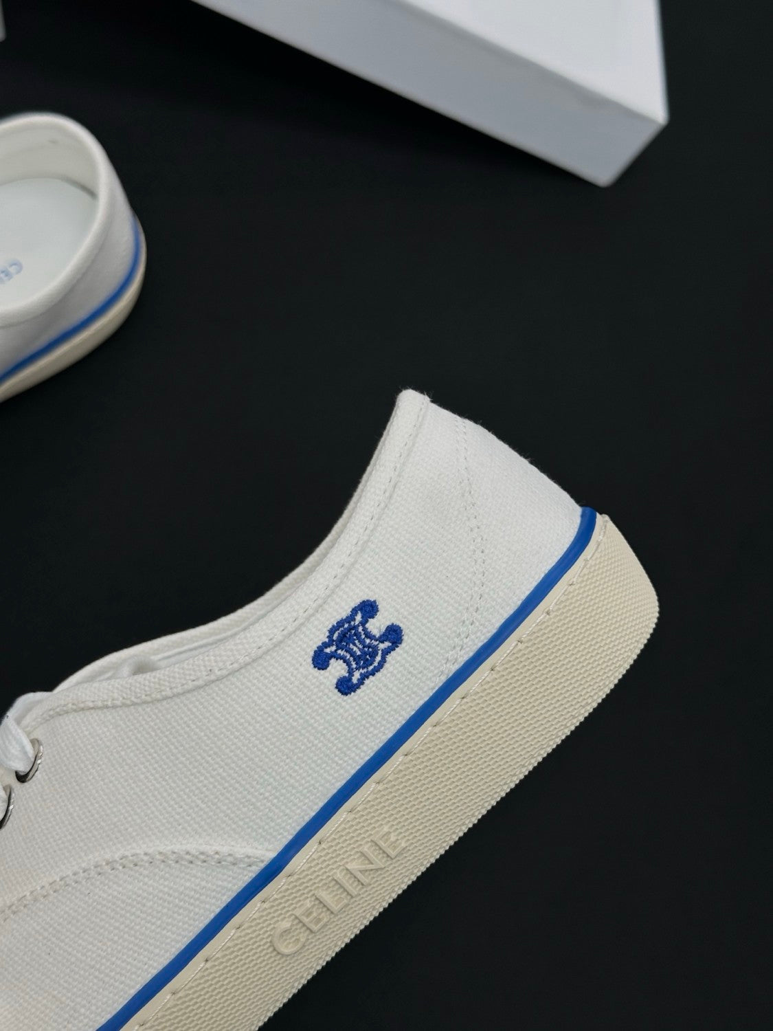 CELINE ALAN SNEAKER IN CANVAS AND SUEDE CALFSKIN #386821