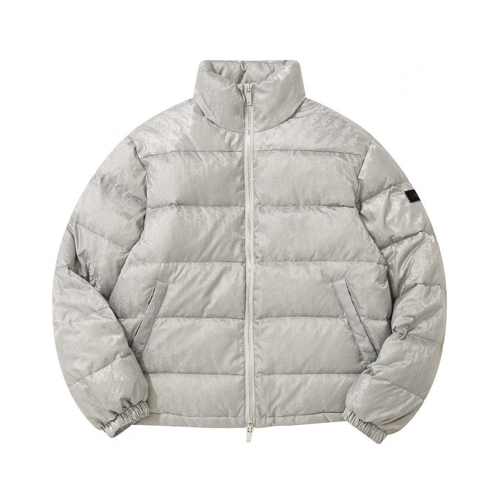 Dior Zipped Long Sleeve Dark Print Puffer Down Jacket #96591