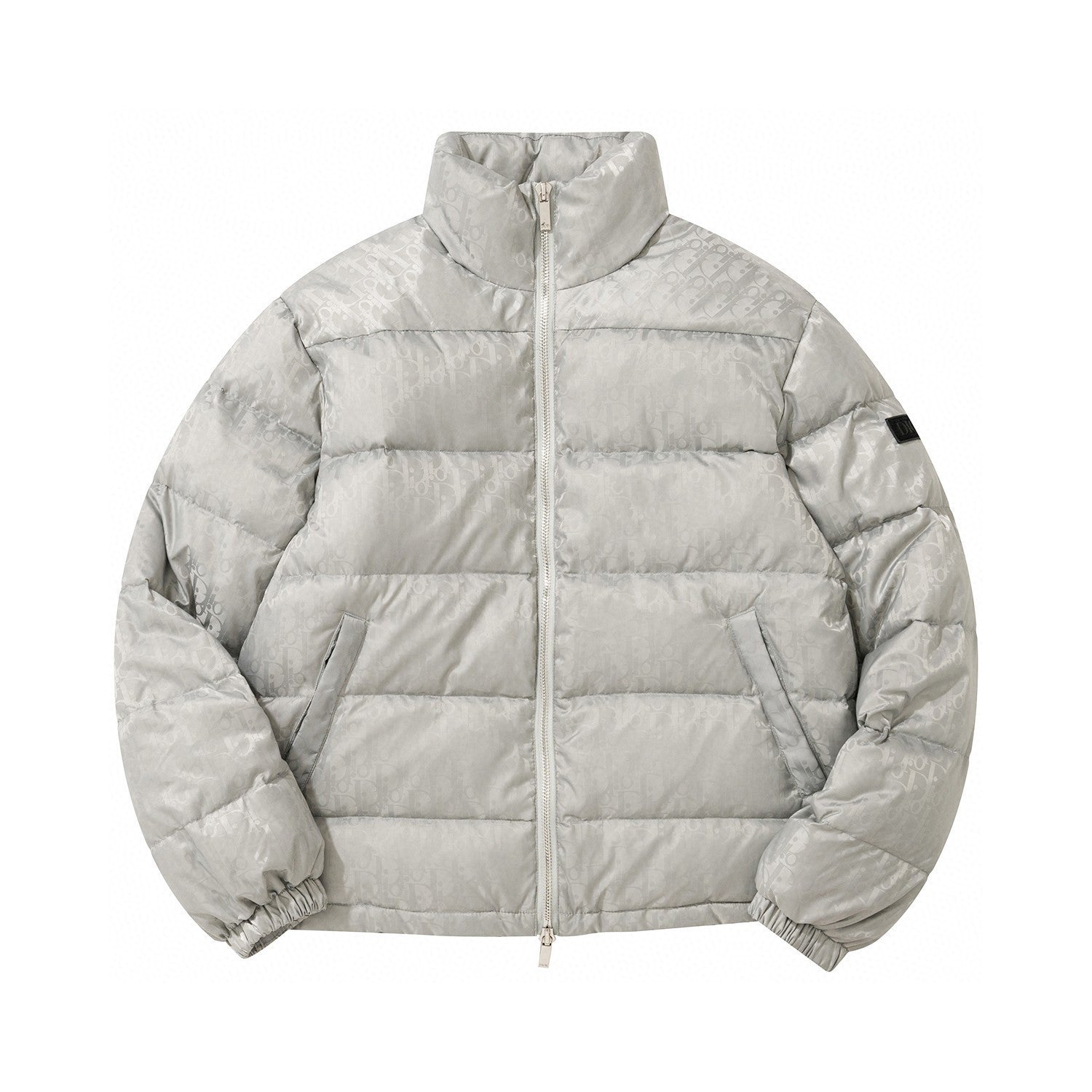 Dior Zipped Long Sleeve Dark Print Puffer Down Jacket #96591