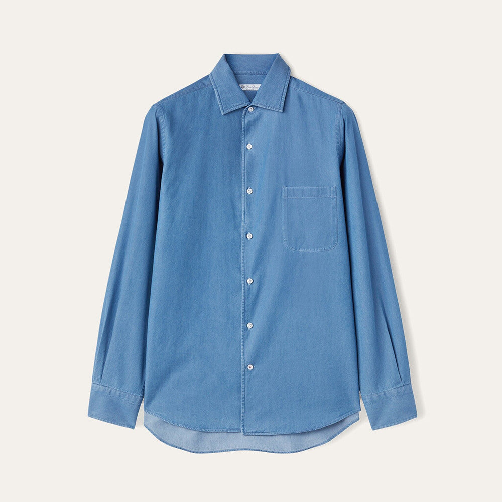 Loro Piana Top-quality Version André Shirt Cotton Ultra Stone-Washed #375405