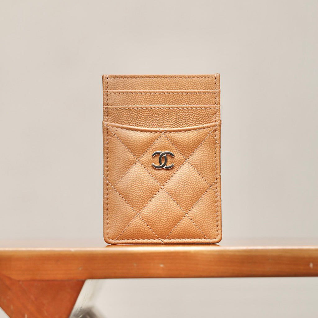 Chanel Women's Logo Checkered Solid Color Vertical Card Purse Wallet Casual Leather Bags Bag #71927
