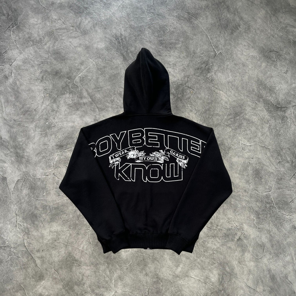 Corteiz BBK Royale Zip-Up Hoodie Black
