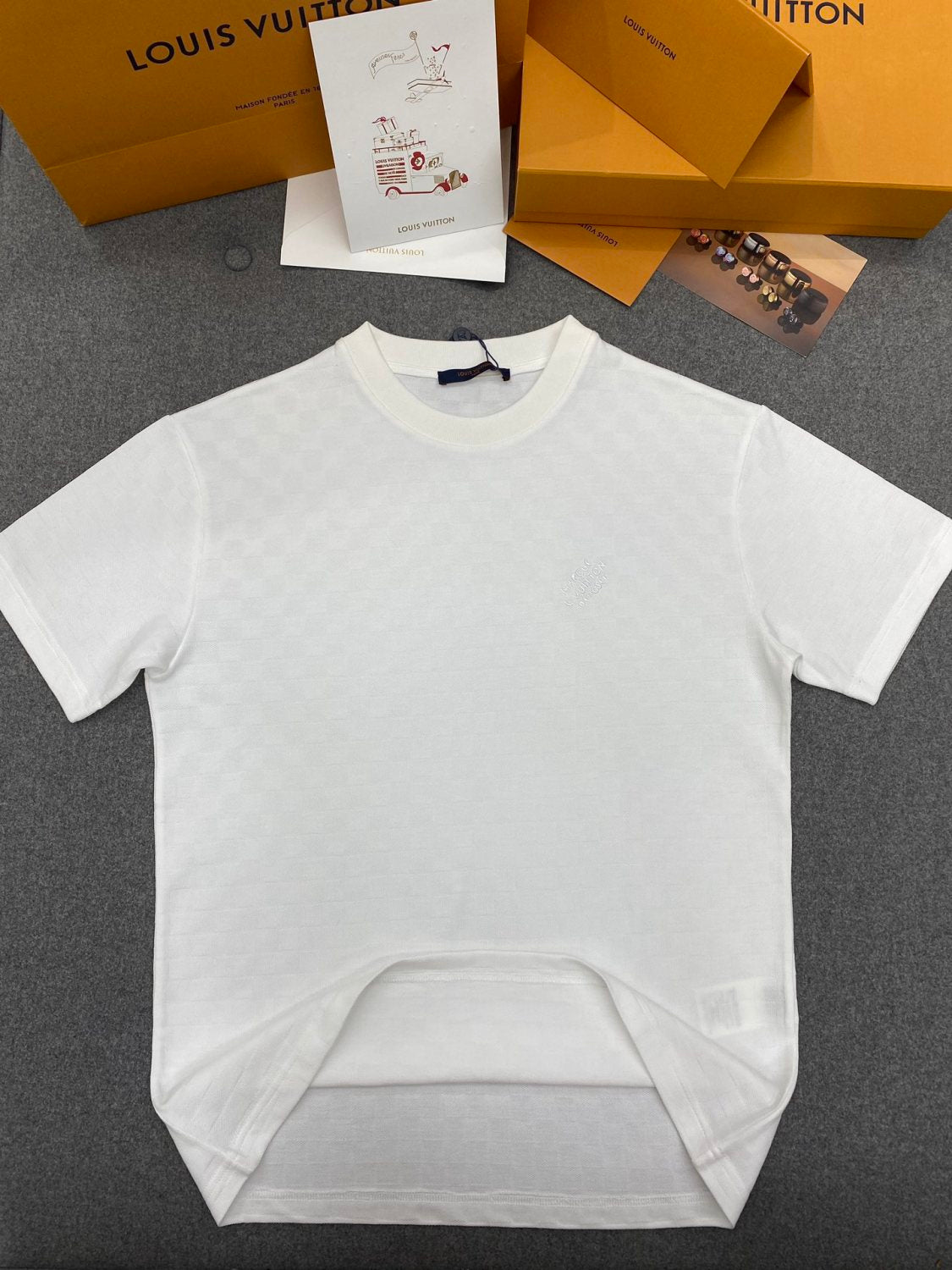 Louis Vuitton Men's Summer Solid Color Letter Logo Round Neck Cotton Short Sleeve T-Shirt #75784