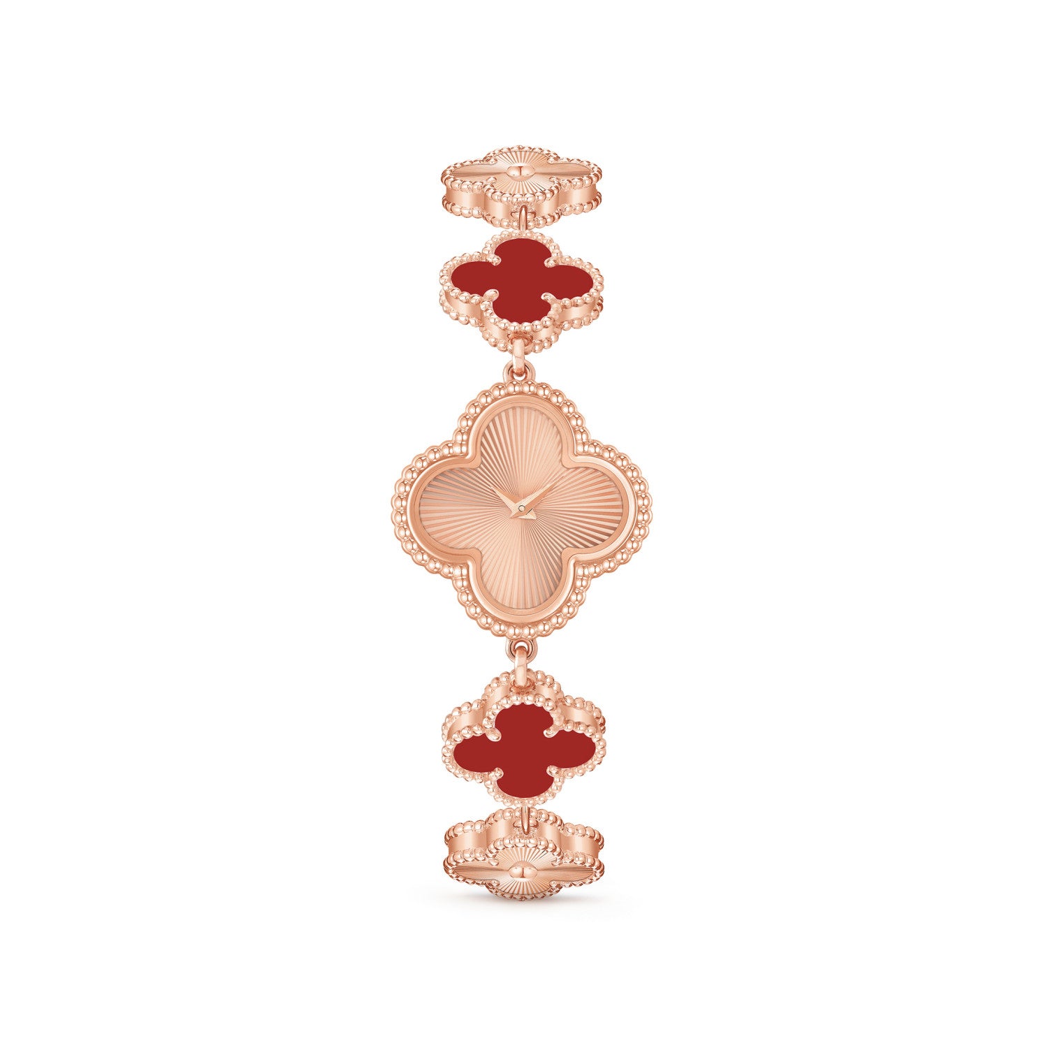 Van Cleef & Arpels Sweet Alhambra Four Leaf Clover Jewelry Watch in 18K Genuine Gold #97153