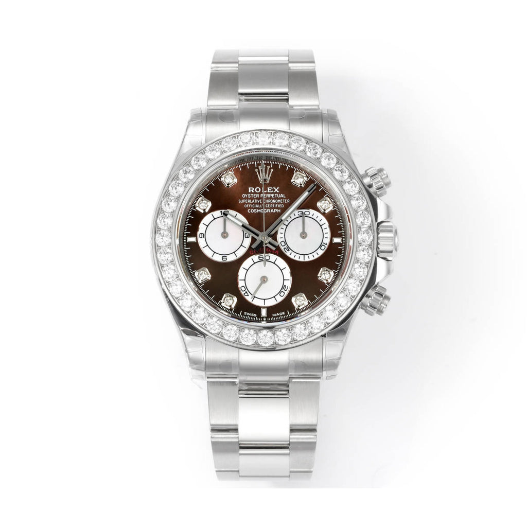 Rolex Men's Automatic Mechanical Movement 100 Meter Water Resistant Dial Watch with Diamonds #75863